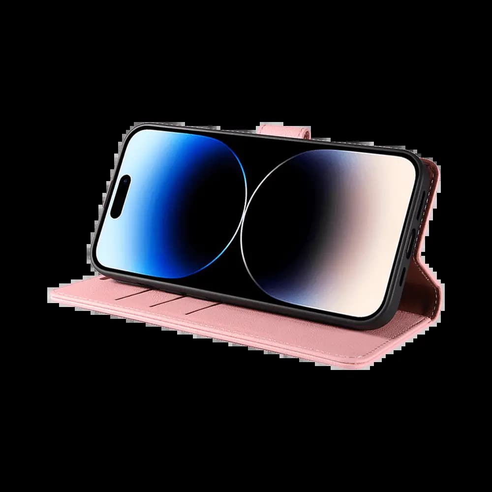 Housse folio anti-RFID iPhone 14 Pro – PROTECT IP011 Rose - Vue 13