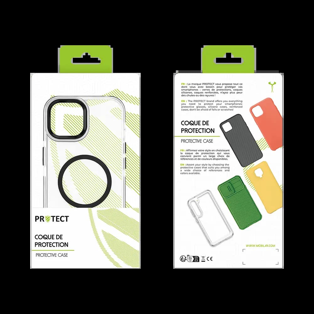 Coque MagSafe antichoc iPhone 15 – PROTECT MS01 Noir - Vue 12