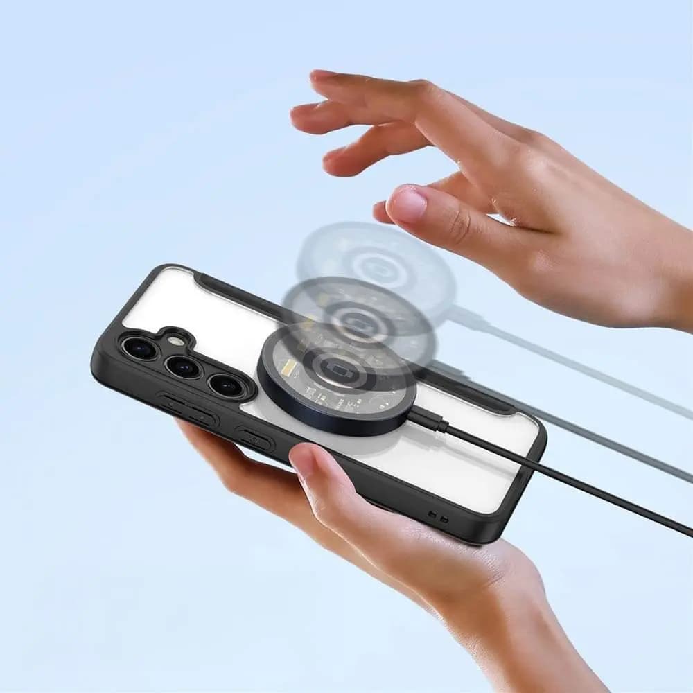 Housse folio Samsung Galaxy S24 5G MagSafe porte-carte – Dux Ducis Skin Pro Noir - Vue 7