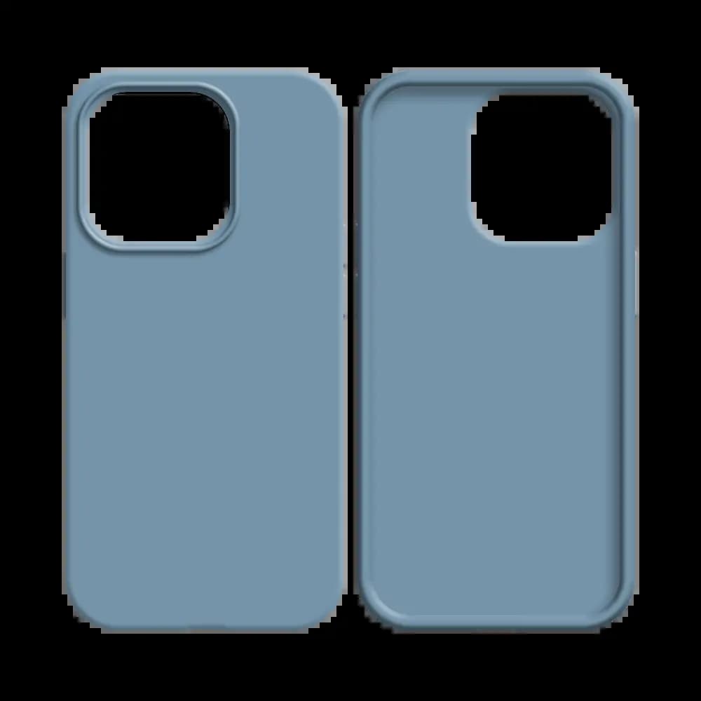 Coque silicone iPhone 13 Pro - Bleu Acier - Vue 12