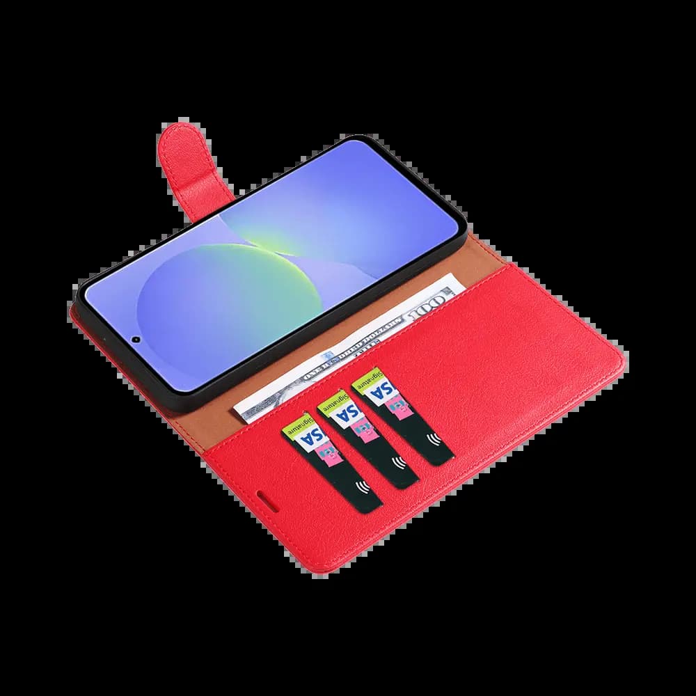 Housse folio anti-RFID Samsung Galaxy A37 5G – PROTECT IP011 Rouge - Vue 9