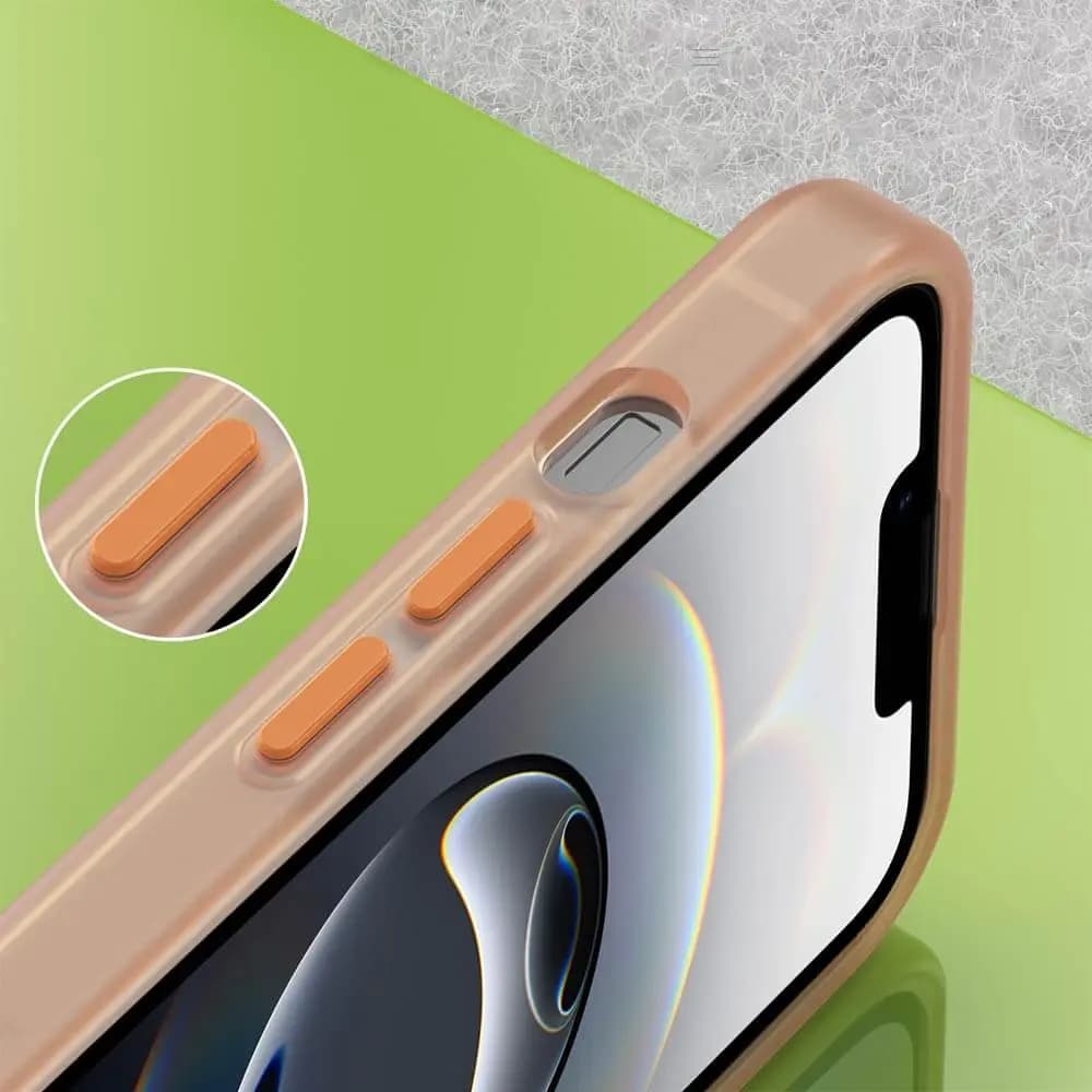 Coque MagSafe iPhone 16e / iPhone 17e bi-matière – PROTECT MF-006 Orange - Vue 7