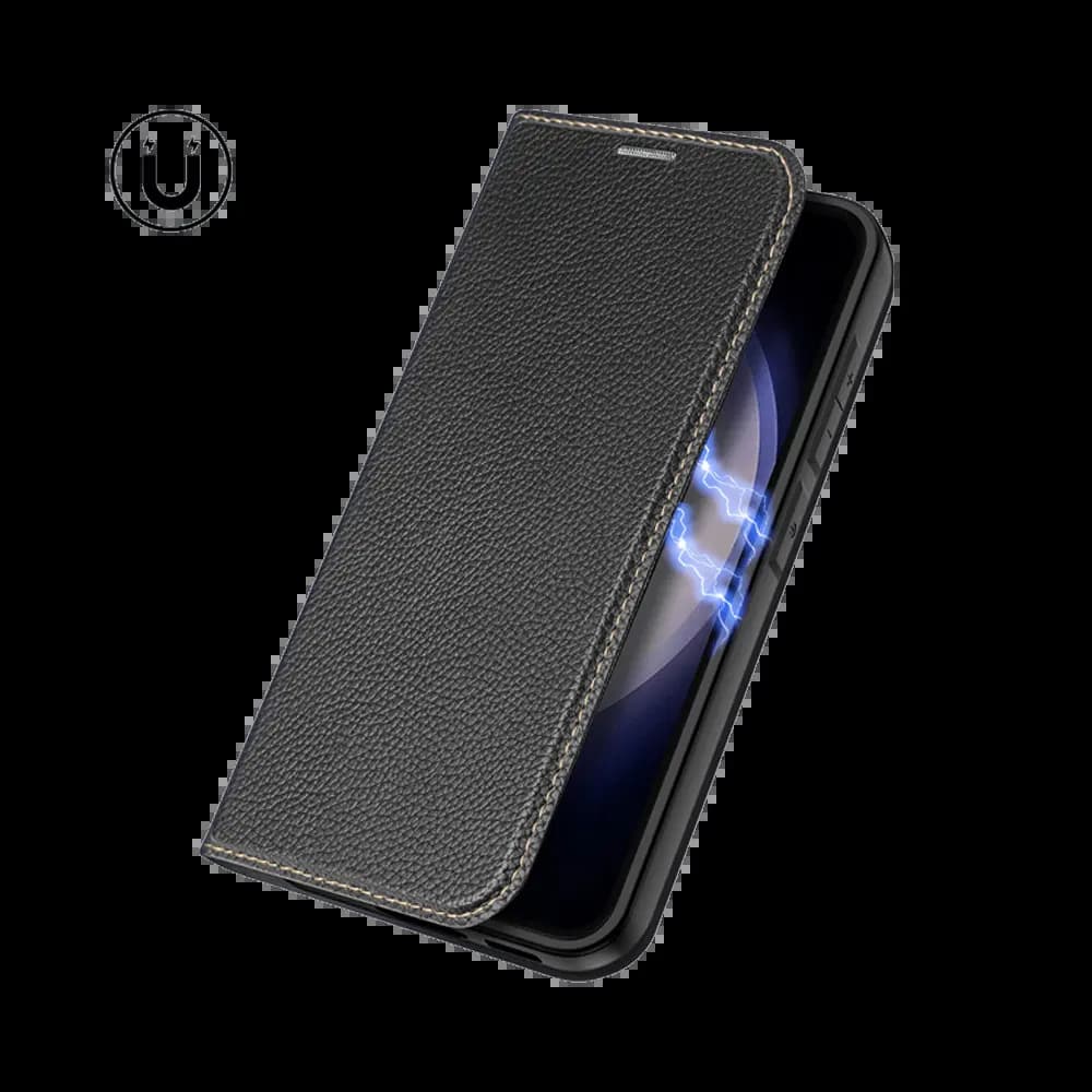 Housse folio avec porte-cartes + support Samsung Galaxy S23+ 5G – Dux Ducis Skin X2 Noir - Vue 5