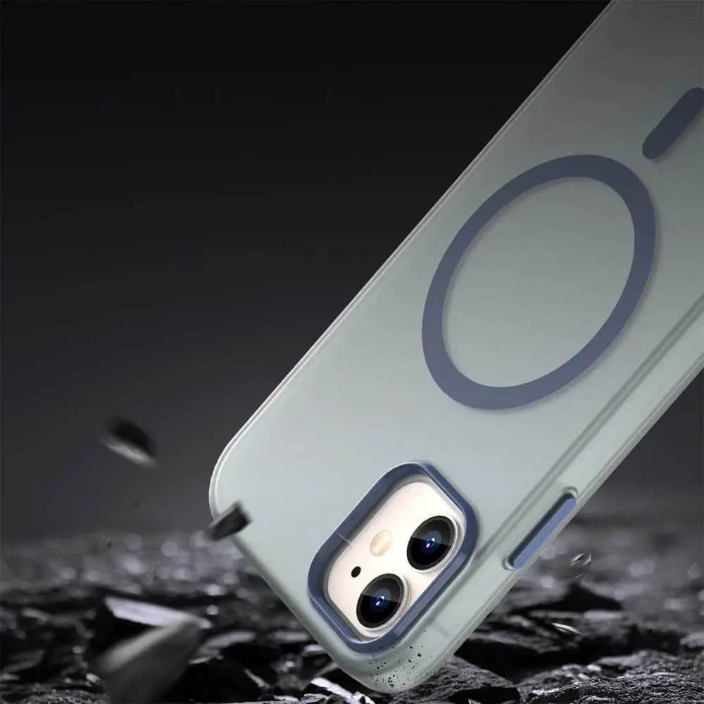 Coque MagSafe bi-matière – iPhone 11 – PROTECT MF-006 Bleu Marine - Vue 24
