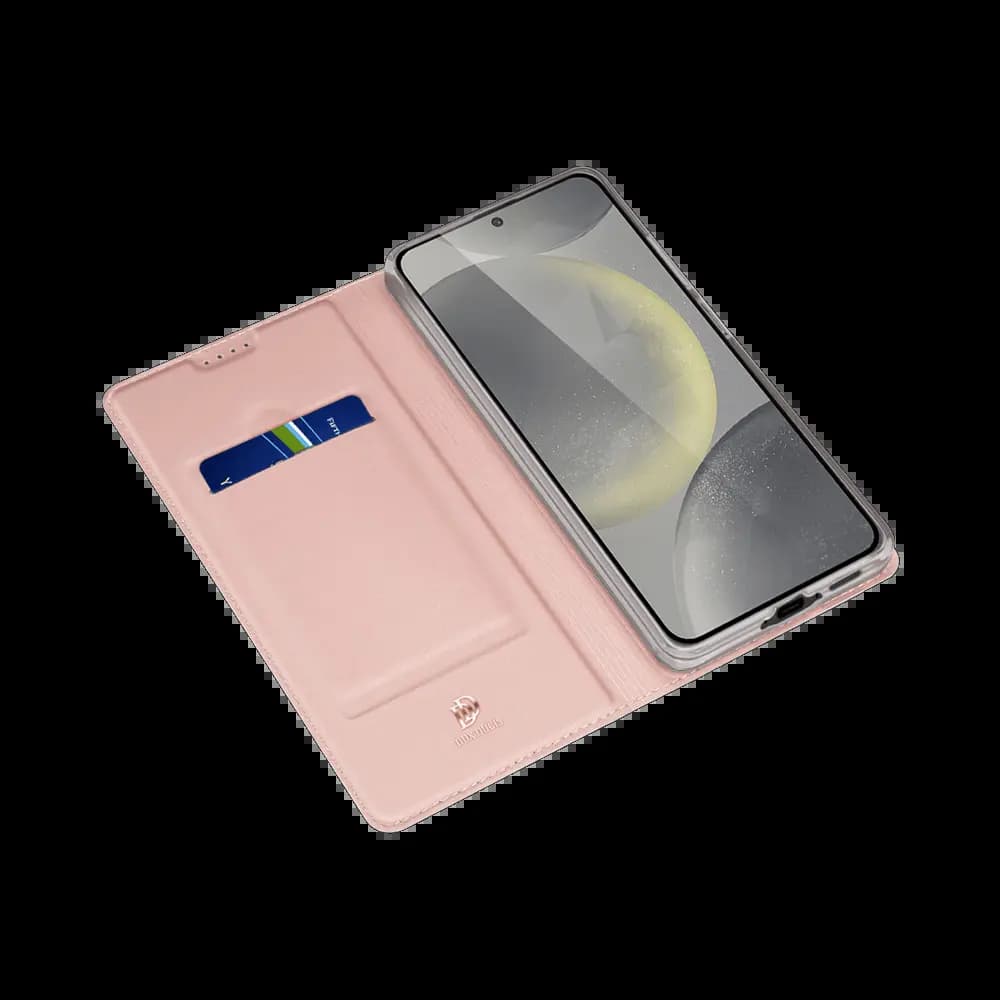 Housse folio Samsung Galaxy S24 FE porte-carte – Dux Ducis Skin Pro Rose - Vue 3