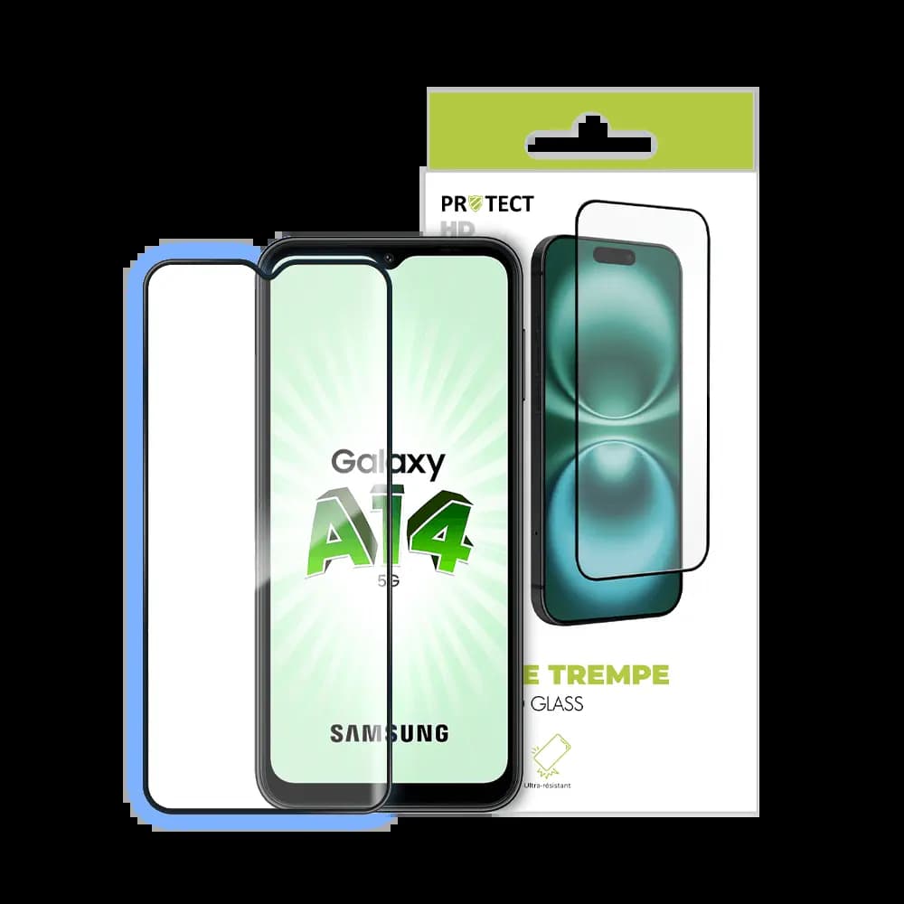 Verre trempé Samsung Galaxy A14 - protection écran 9H - PROTECT Transparent - Vue 24
