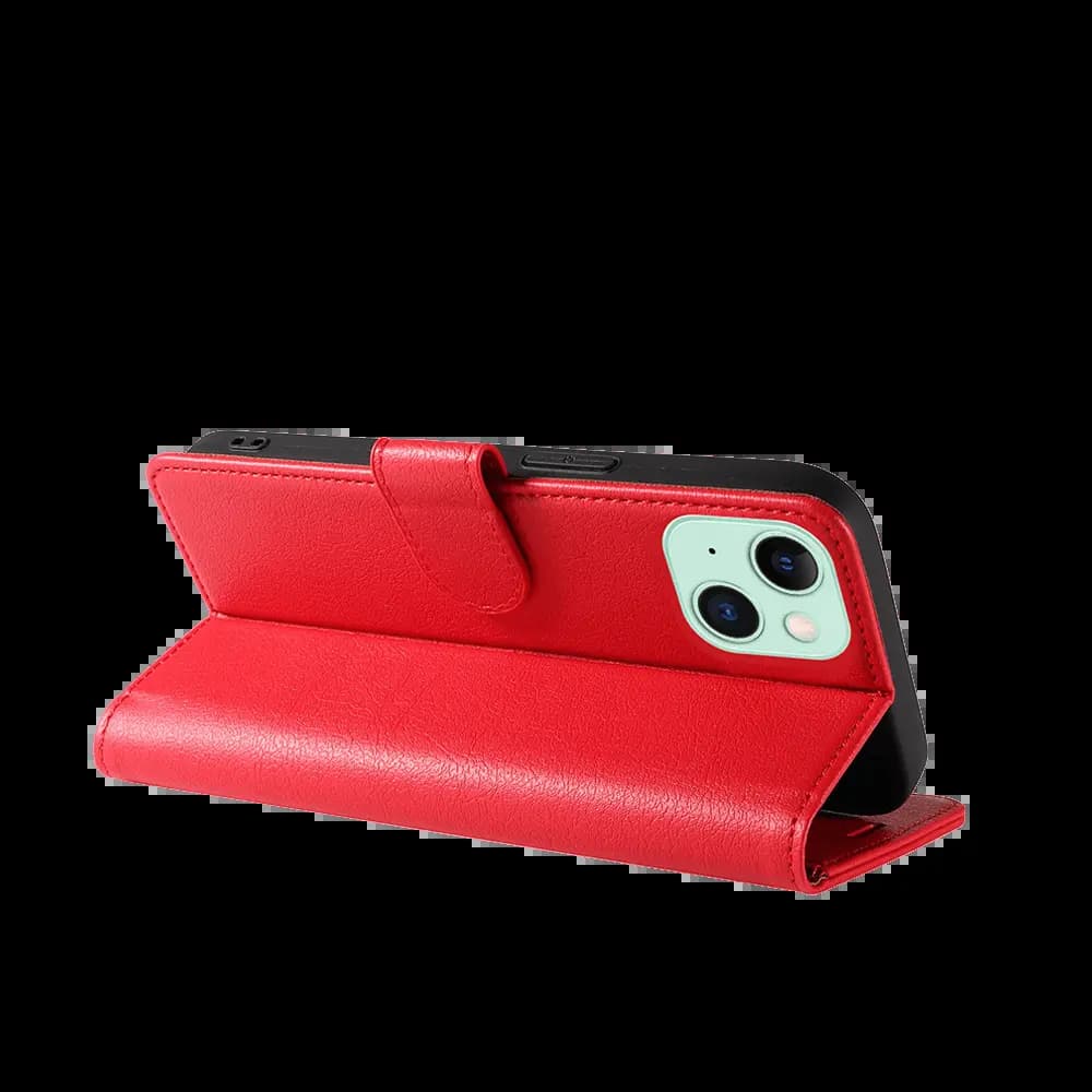 Housse folio anti-RFID iPhone 15 – PROTECT IP011 Rouge - Vue 4