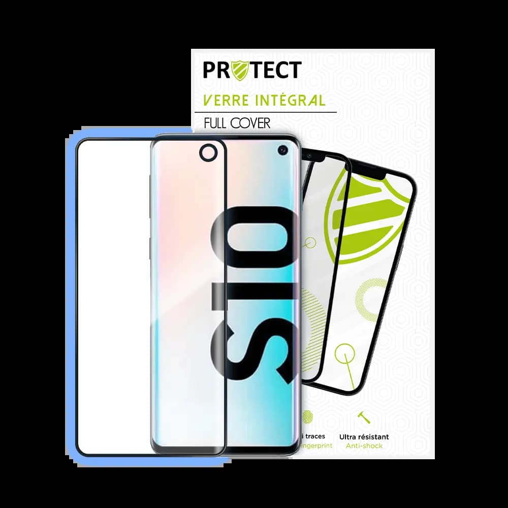 Verre trempé intégral 5D 9H – protection écran Samsung Galaxy S10 – PROTECT Noir - Vue 8