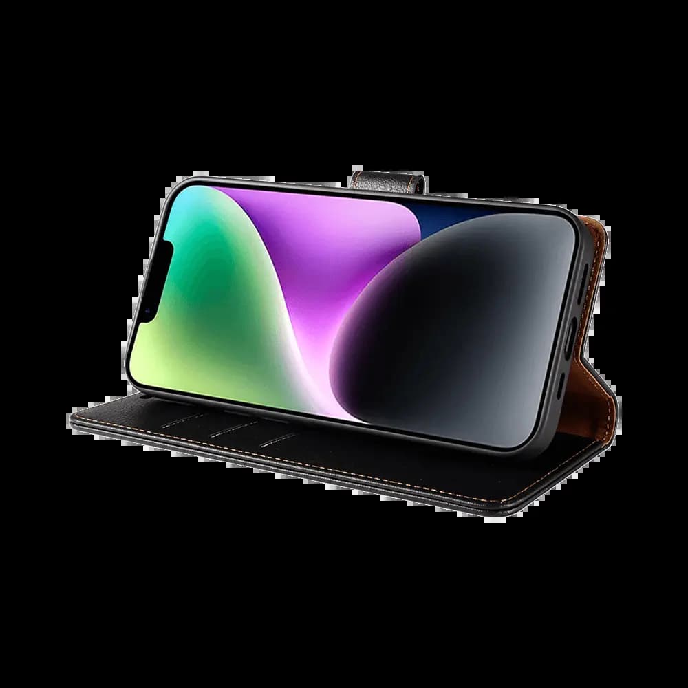 Housse folio anti-RFID iPhone 14 – PROTECT IP011 Noir - Vue 7