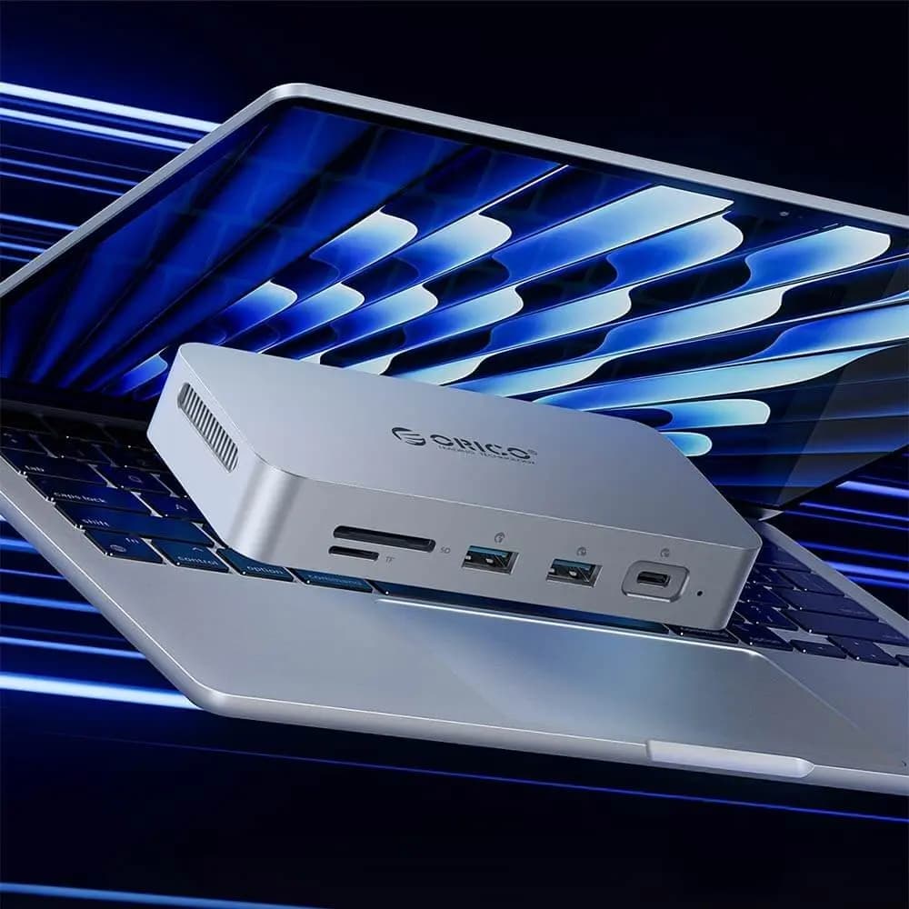 Disque Dur Externe SSD Orico avec Hub 10-en-1 (512Go) Argent - Vue 42