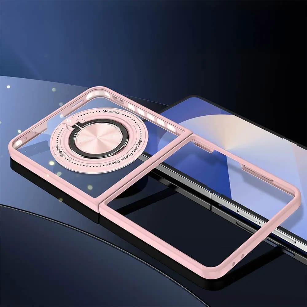 Coque de Protection Magnétique avec Bague 360° Z-FL3 Samsung Galaxy Z Flip 7 5G Rose - Vue 4