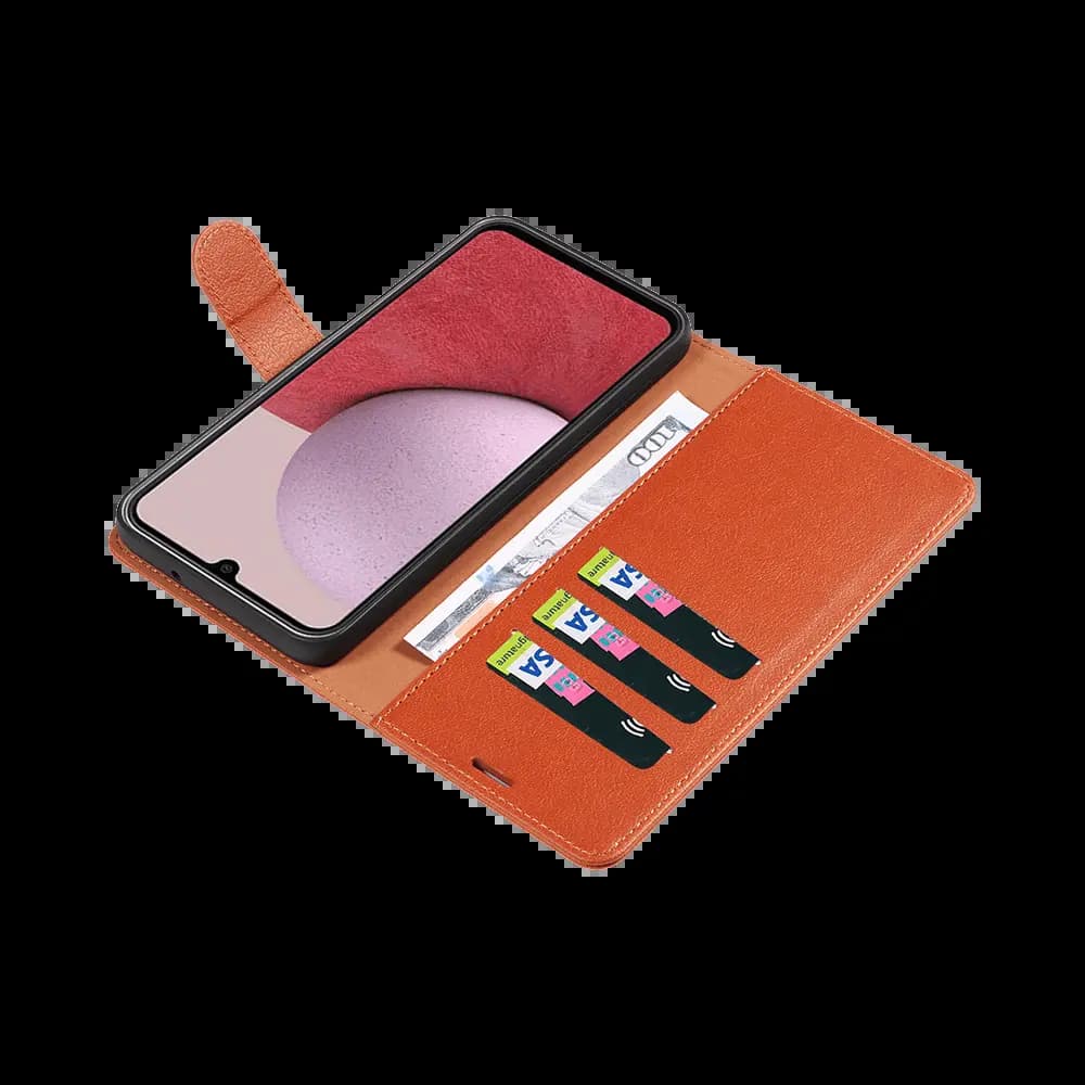 Housse folio anti-RFID Samsung Galaxy A15 5G – PROTECT IP011 Marron  - Vue 7