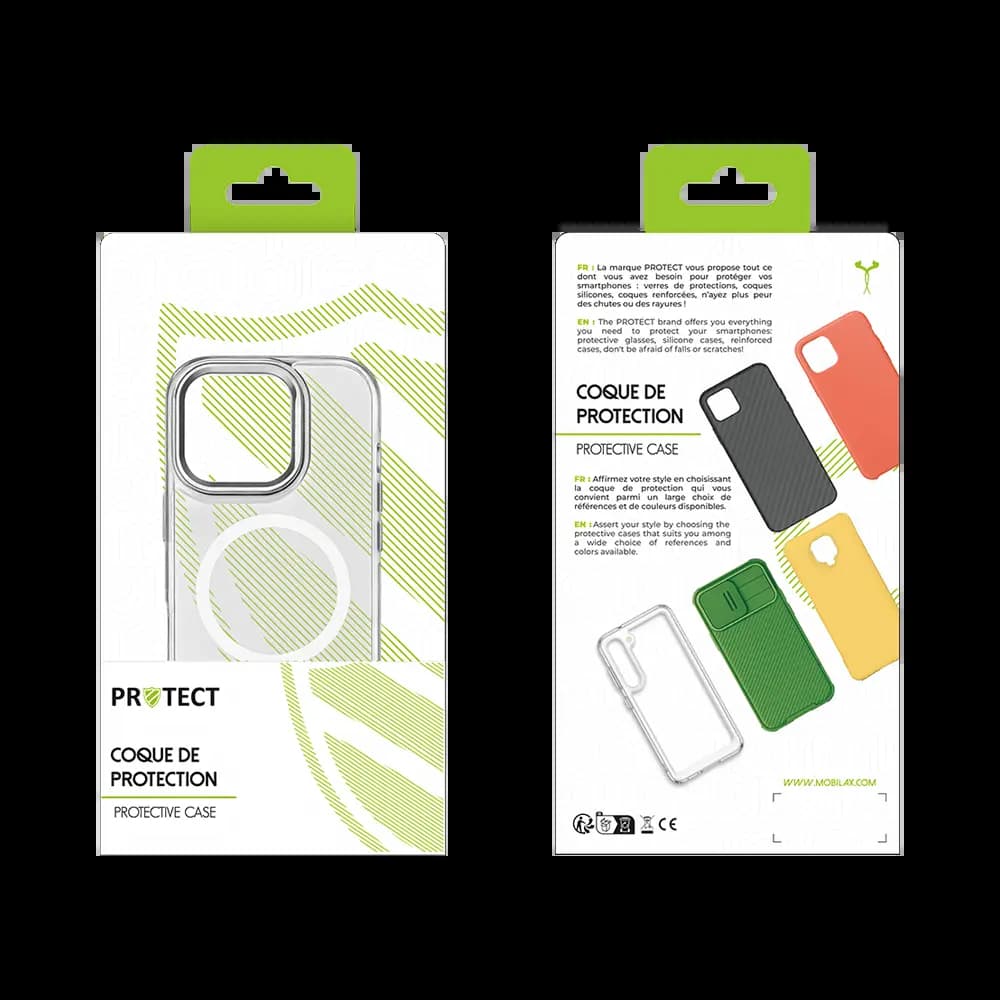 Coque MagSafe antichoc iPhone 16 – PROTECT MS01 Blanc - Vue 12