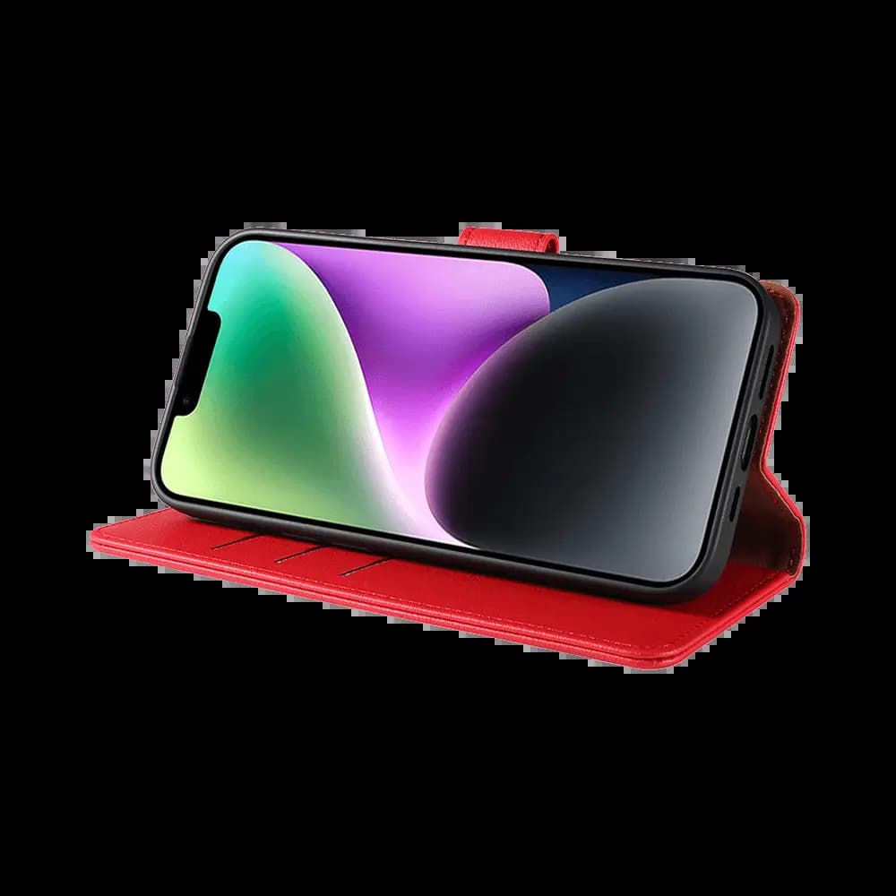 Housse folio anti-RFID iPhone 14 Plus – PROTECT IP011 Rouge - Vue 13