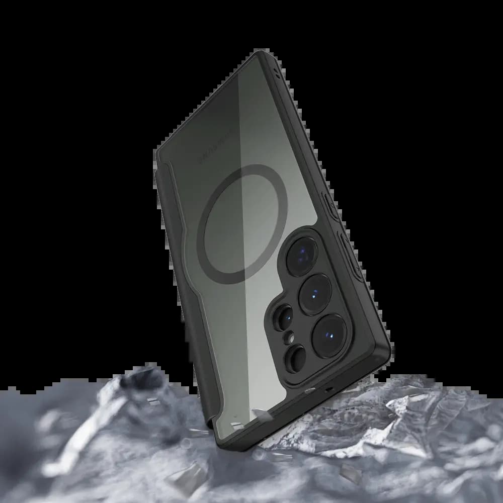 Housse folio MagSafe Samsung Galaxy S23 Ultra 5G – Dux Ducis Skin X Pro Violet - Vue 24