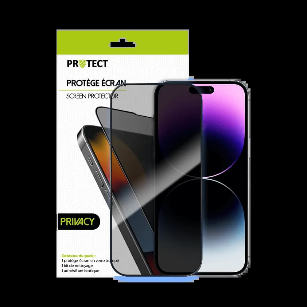 Verre trempé anti-espions 9H – Apple iPhone 14 Pro – PROTECT Transparent - Vue 20