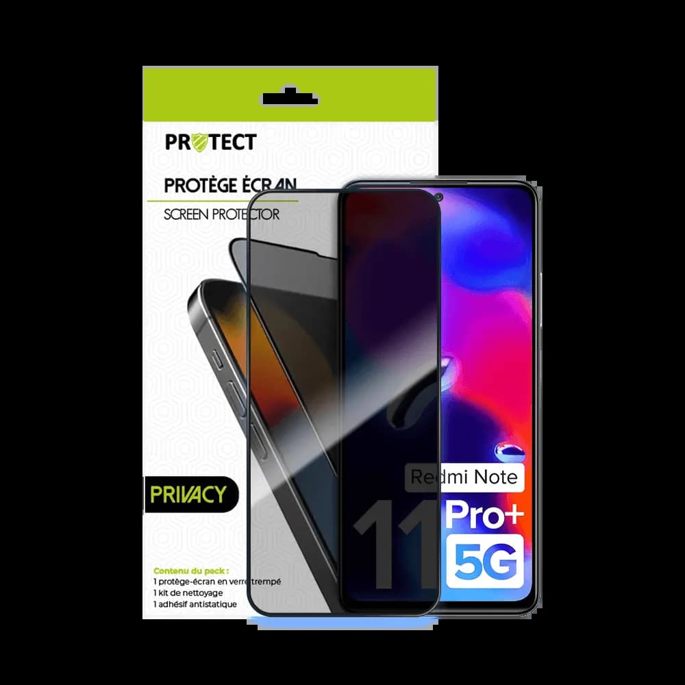 Verre trempé anti-espions 9H – Xiaomi Redmi Note 11 Pro+ 5G – PROTECT Transparent - Vue 20