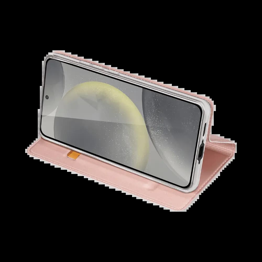 Housse folio Samsung Galaxy S24 FE porte-carte – Dux Ducis Skin Pro Rose - Vue 12