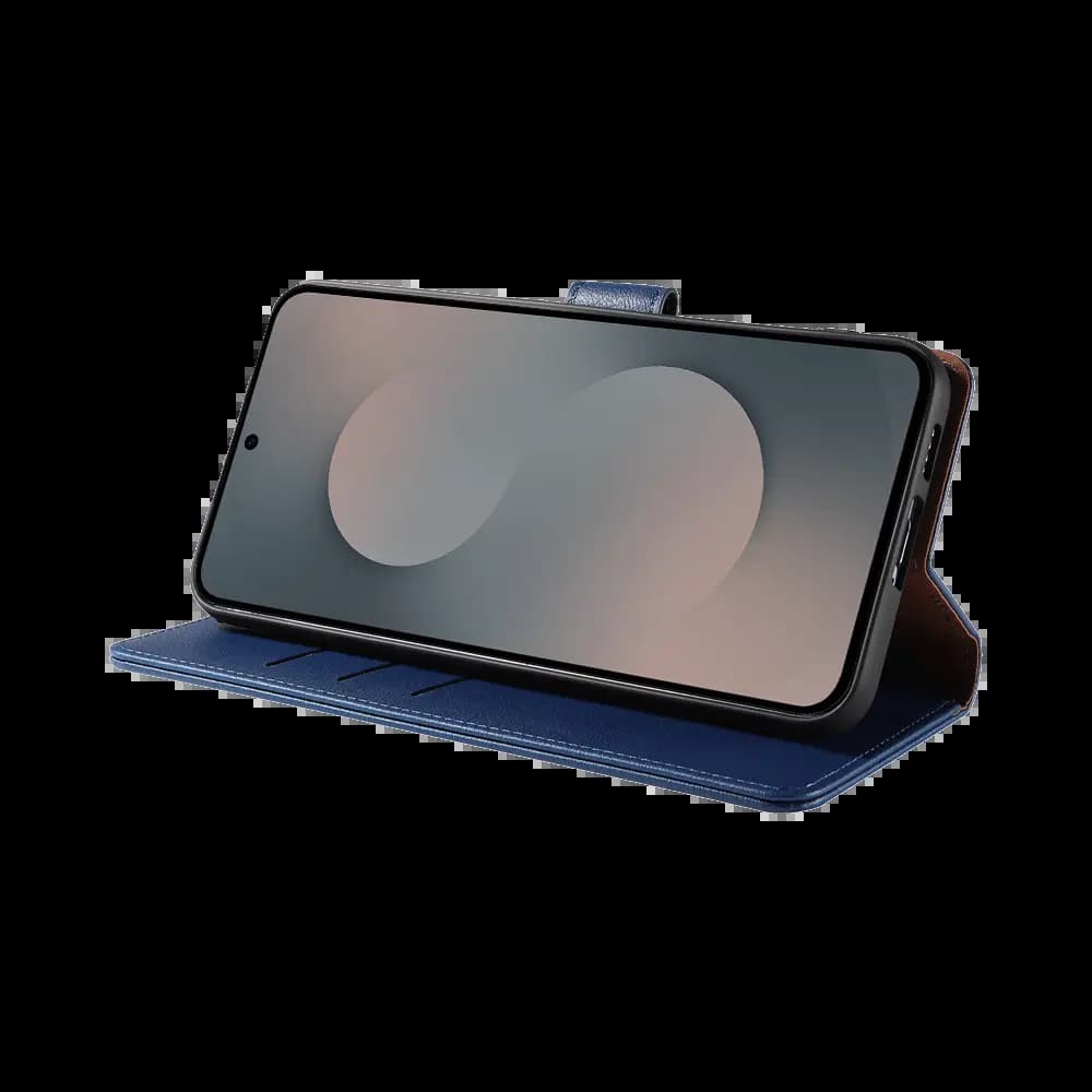 Housse folio anti-RFID Samsung Galaxy S25 FE – PROTECT IP011 Bleu Marine - Vue 17