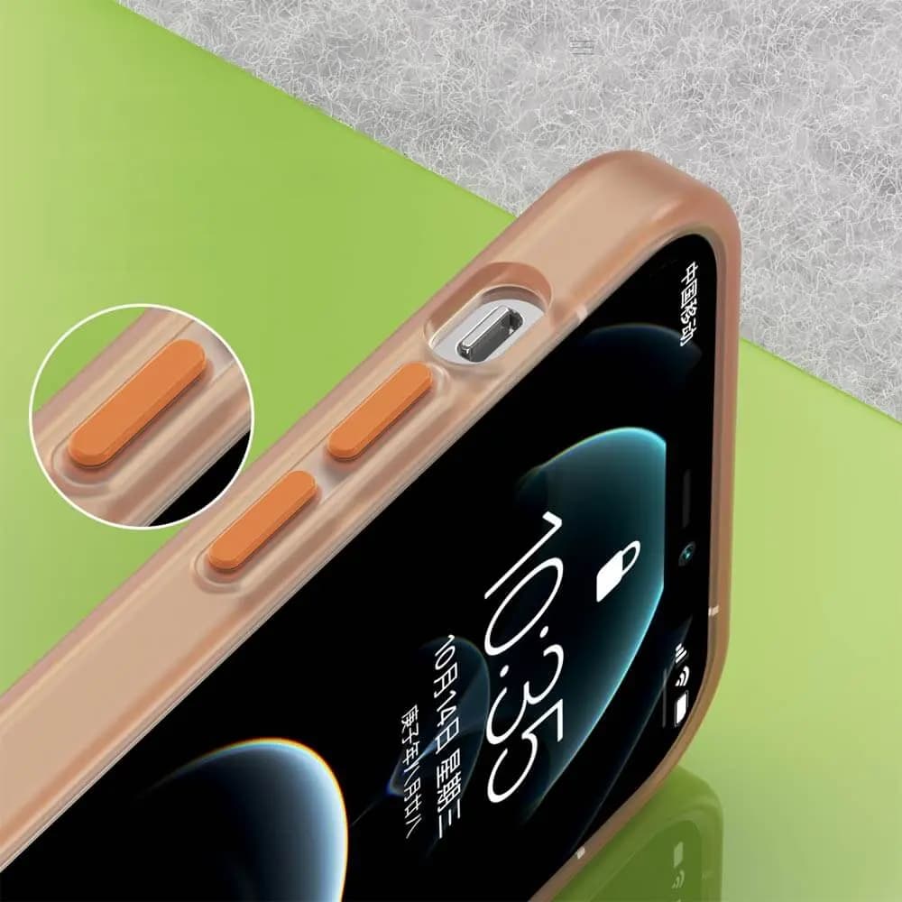 Coque MagSafe bi-matière – compatible iPhone 12 / 12 Pro – PROTECT MF-006 Orange - Vue 7