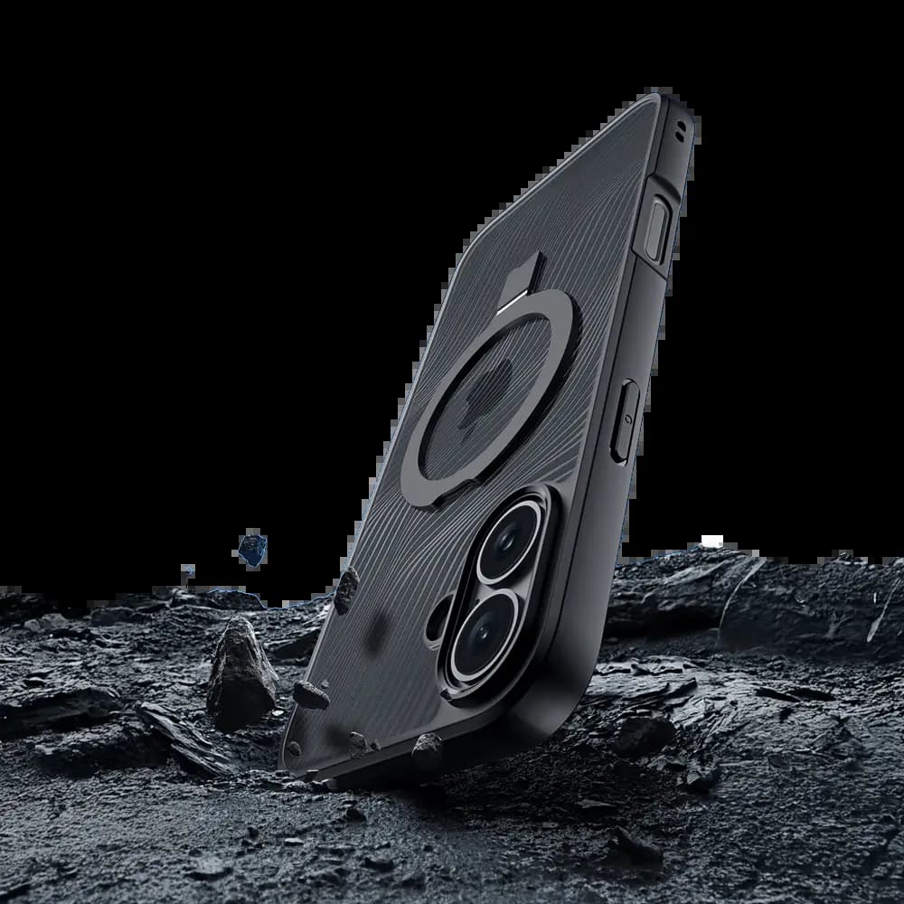 Coque MagSafe avec support – iPhone 16 Plus – Dux Ducis Aimo Mag Noir - Vue 24