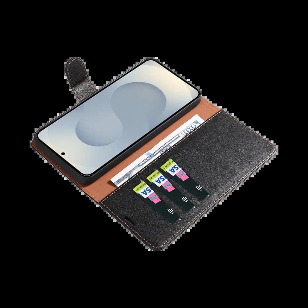 Housse folio anti-RFID Samsung Galaxy S25+ – PROTECT IP011 Noir - Vue 7