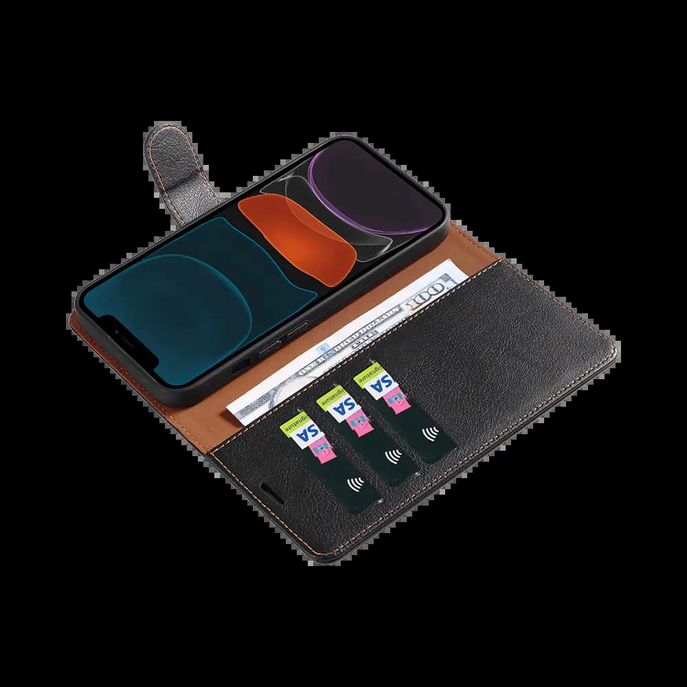 Housse folio anti-RFID iPhone 11 – PROTECT IP011 Noir - Vue 7