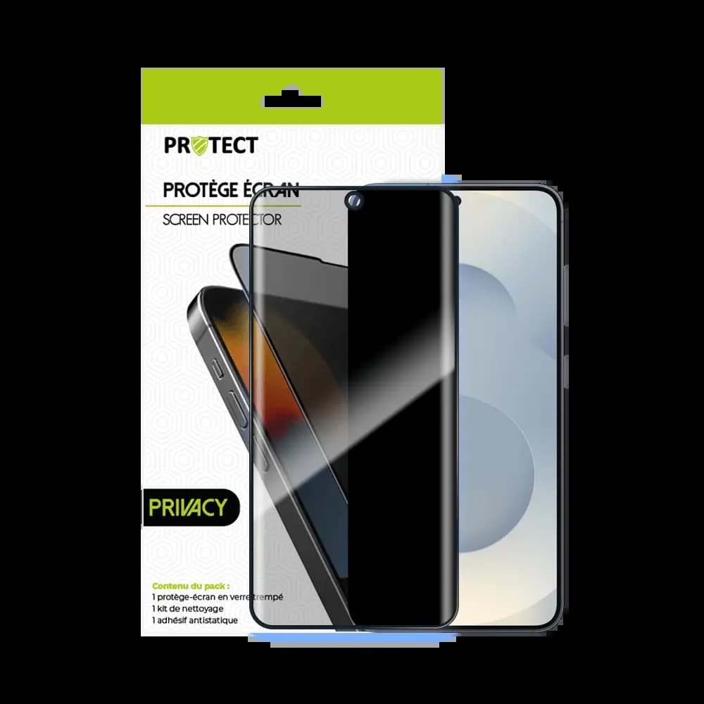 Verre trempé anti-espions 9H – Samsung Galaxy S25+ – PROTECT Transparent - Vue 20