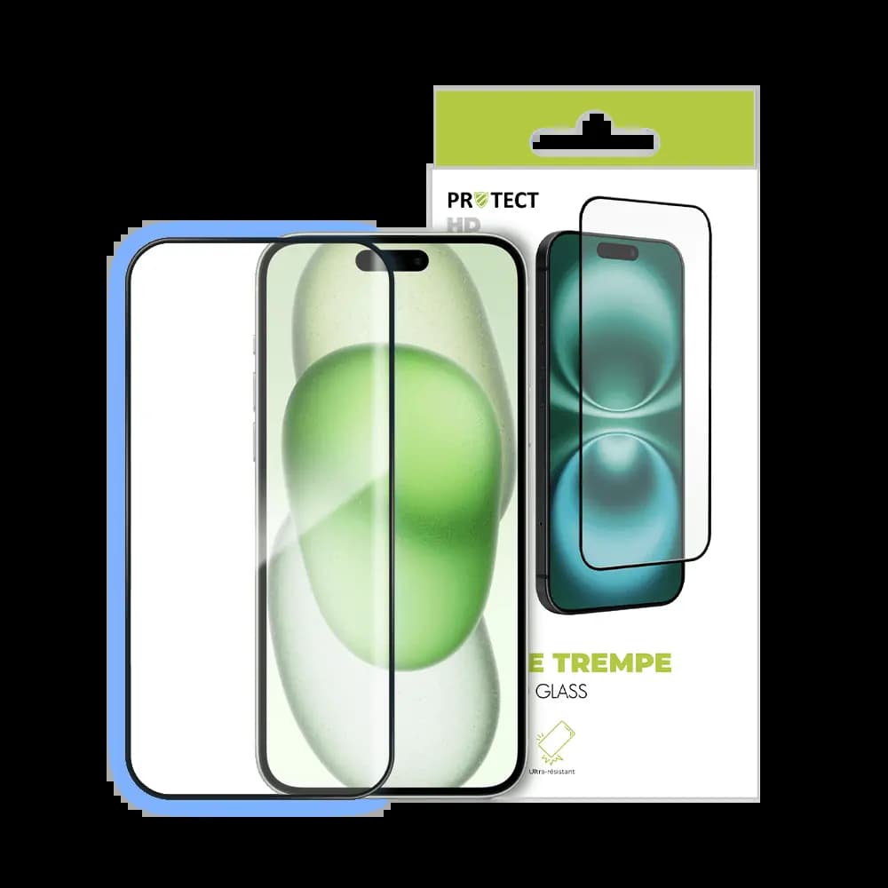 Verre trempé iPhone 15 Plus - protection écran 9H - PROTECT Transparent - Vue 24
