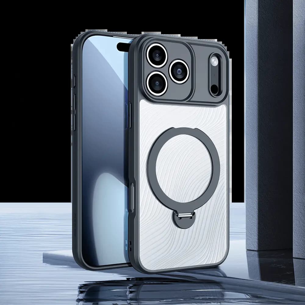 Coque MagSafe avec support – iPhone 17 Pro Max – Dux Ducis Aimo Mag Noir - Vue 9