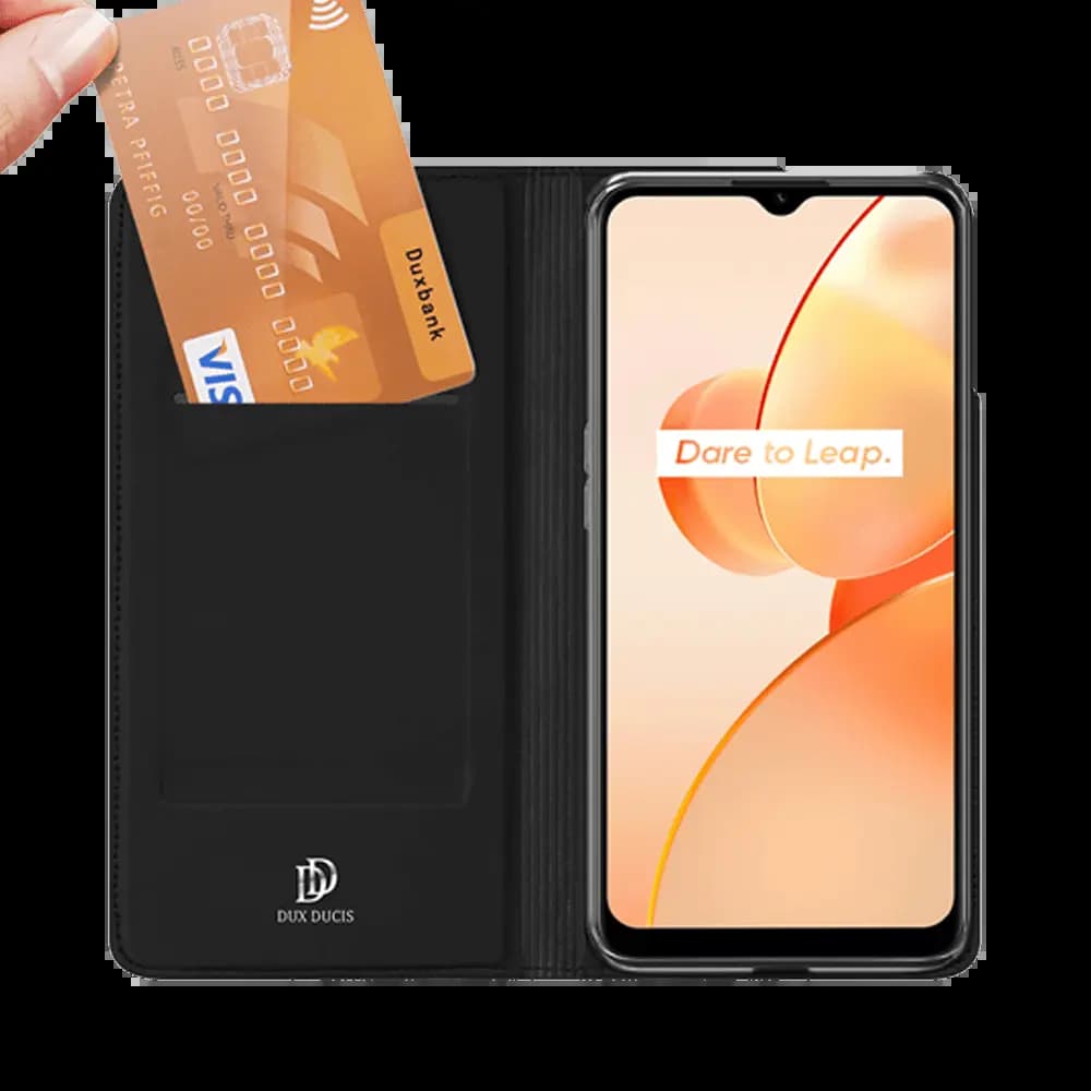 Housse folio Realme C31 porte-carte – Dux Ducis Skin Pro Bleu - Vue 3