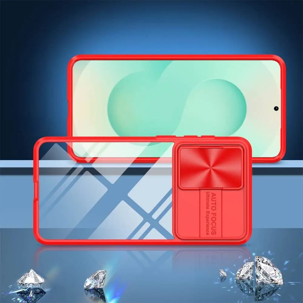 Coque avec cache caméra – Samsung Galaxy S25 Edge  – PROTECT IE027 Rouge  - Vue 3