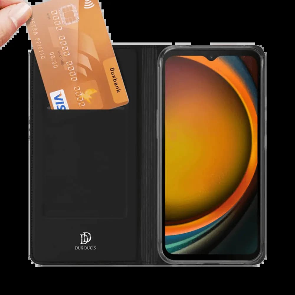 Housse folio Samsung Galaxy Xcover 7 porte-carte – Dux Ducis Skin Pro Noir - Vue 3