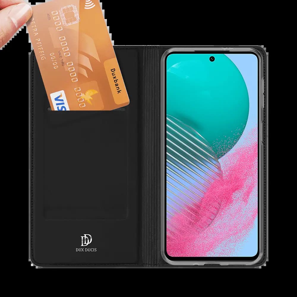 Housse folio Samsung Galaxy M54 5G porte-carte – Dux Ducis Skin Pro Noir - Vue 3