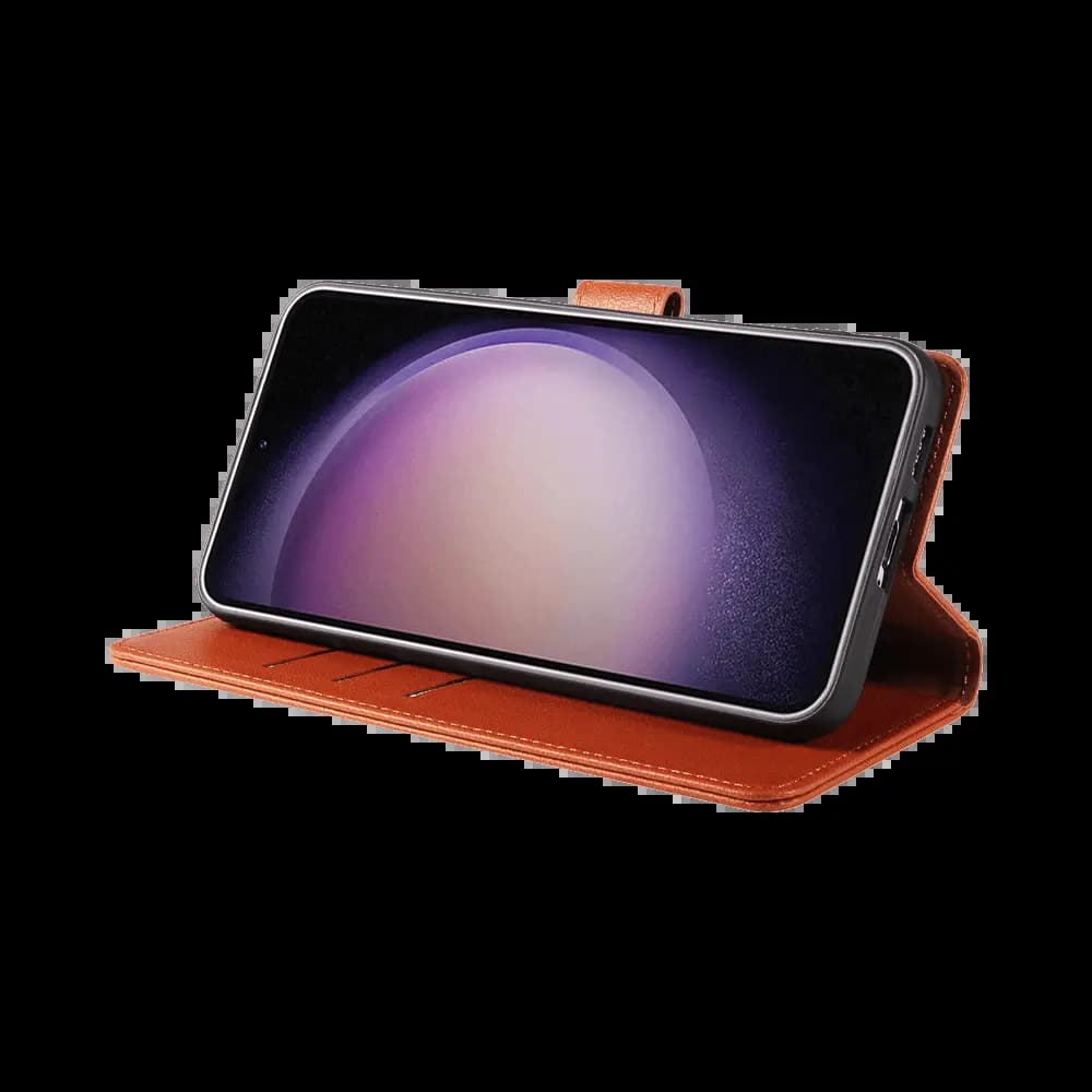 Housse folio anti-RFID Samsung Galaxy S23 Ultra 5G – PROTECT IP011 Marron - Vue 13
