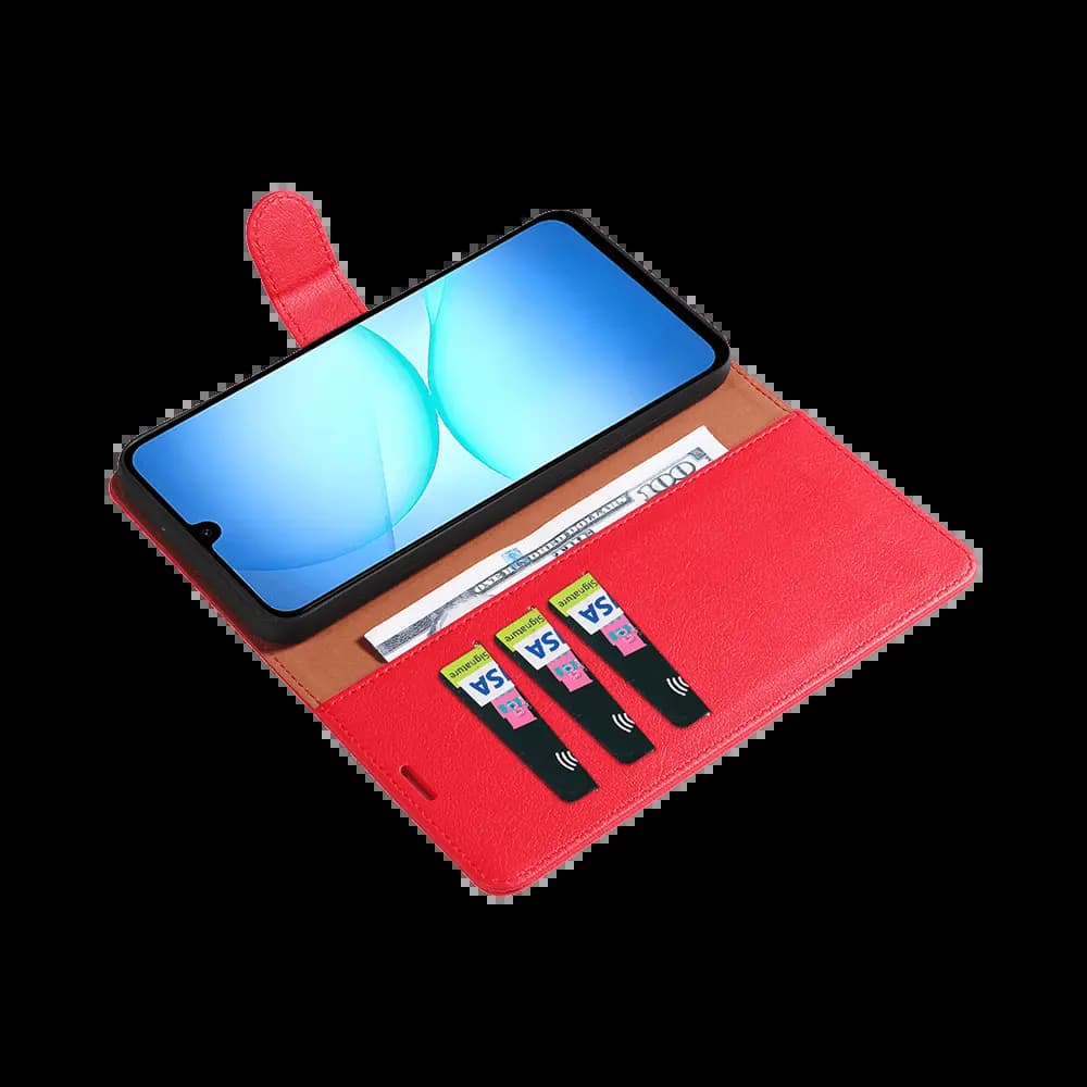 Housse folio anti-RFID Samsung Galaxy A17 5G – PROTECT IP011 Rouge - Vue 9
