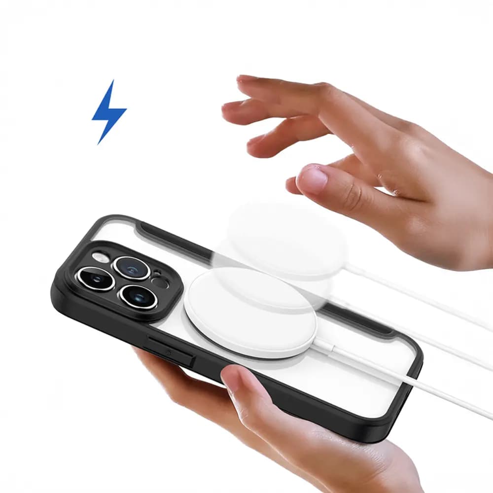 Housse folio MagSafe iPhone 14 Pro Max – Dux Ducis Skin X Pro Noir - Vue 7