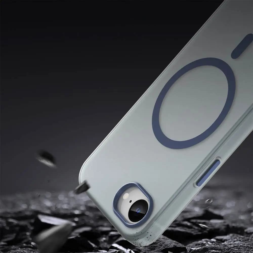 Coque MagSafe iPhone 16e / iPhone 17e bi-matière – PROTECT MF-006 Bleu Marine - Vue 24