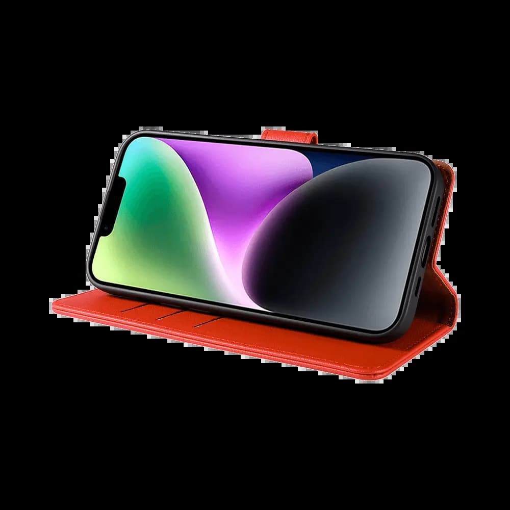 Housse folio anti-RFID iPhone 14 – PROTECT IP011 Rouge - Vue 7