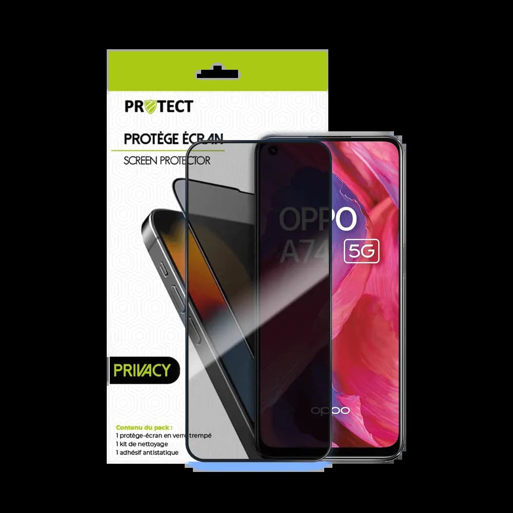 Verre trempé anti-espions 9H – OPPO A74 5G – PROTECT Transparent - Vue 20