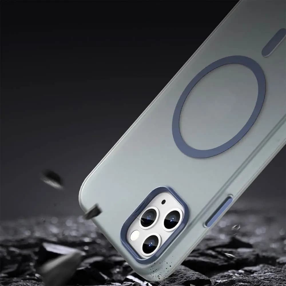 Coque MagSafe bi-matière – iPhone 11 Pro Max – PROTECT MF-006 Bleu Marine - Vue 24