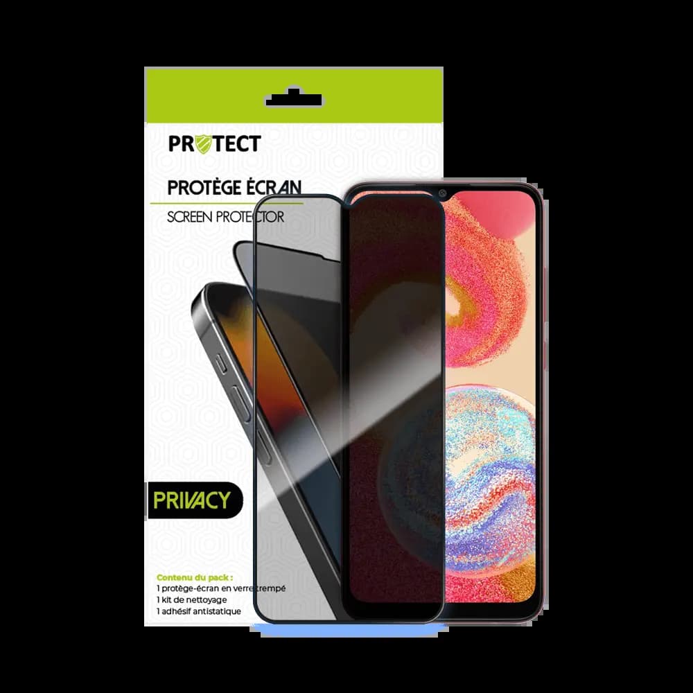 Verre trempé anti-espions 9H – Samsung Galaxy A04e – PROTECT Transparent - Vue 20