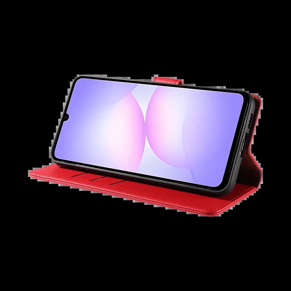 Housse folio anti-RFID Samsung Galaxy A07 4G – PROTECT IP011 Rouge - Vue 17