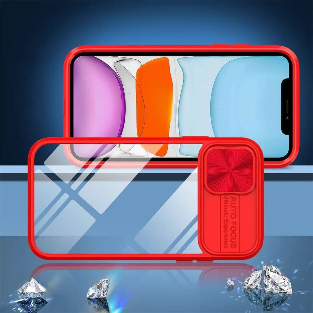 Coque avec cache caméra iPhone 11 – PROTECT IE027 Rouge  - Vue 4