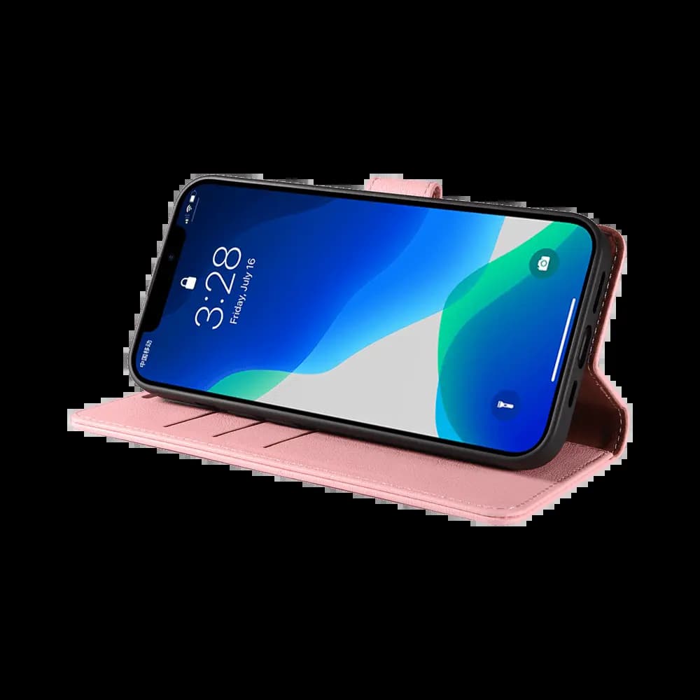 Housse folio anti-RFID iPhone 13 mini – PROTECT IP011 Rose - Vue 13