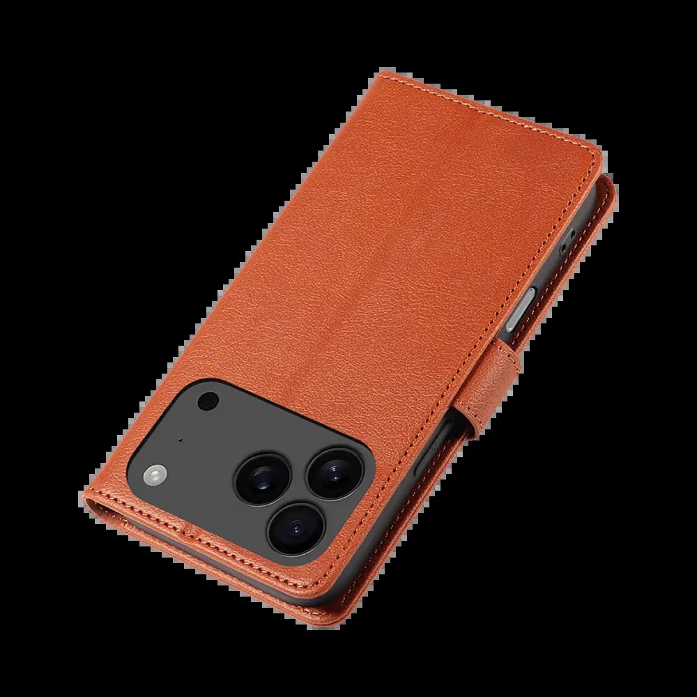 Housse folio anti-RFID iPhone 17 Pro – PROTECT IP011 Marron - Vue 48