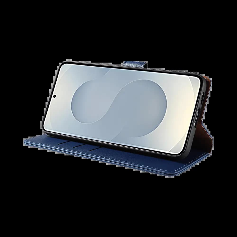 Housse folio anti-RFID Samsung Galaxy S25 Edge – PROTECT IP011 Bleu Marine - Vue 17