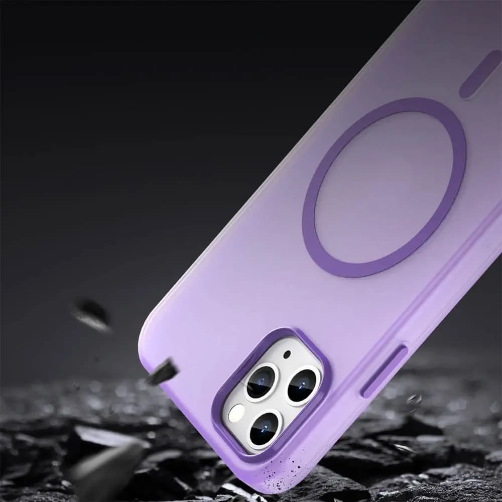 Coque MagSafe bi-matière – iPhone 11 Pro Max – PROTECT MF-006 Violet Foncé - Vue 24