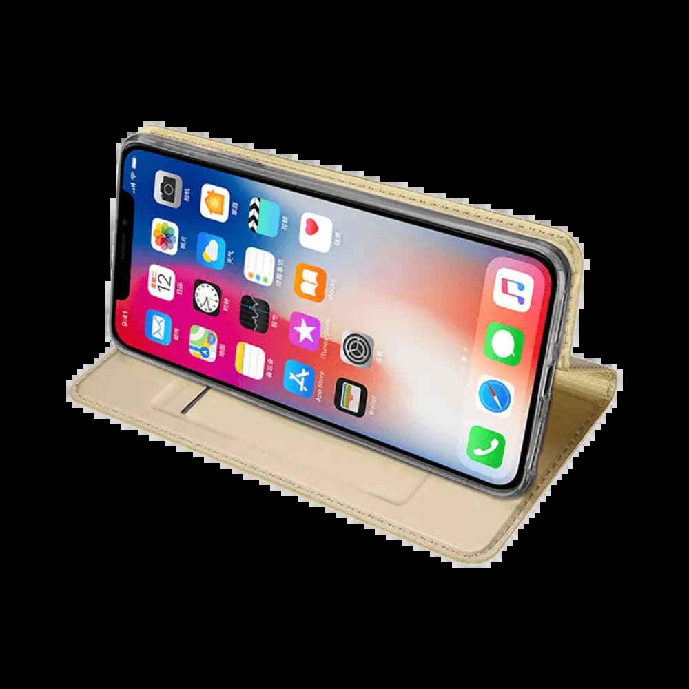 Housse folio iPhone XR Porte-Carte – Dux Ducis Skin Pro Bleu - Vue 16