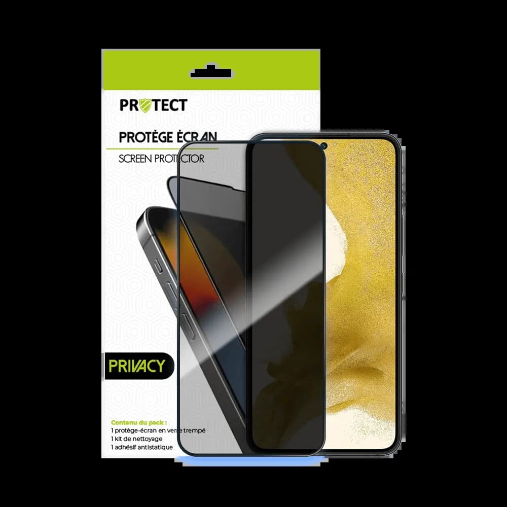 Verre trempé anti-espions 9H – Samsung Galaxy S22 – PROTECT Transparent - Vue 20